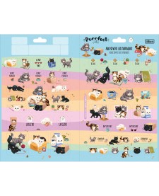imagem principal do produto Adesivo Decorado Duplo G Purrfect Cats