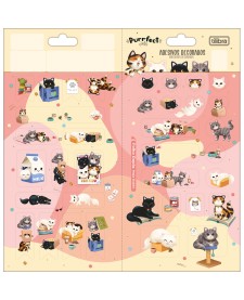 imagem principal do produto Adesivo Decorado Duplo Purrfect Cats
