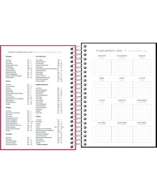 imagem de detalhe produto Agenda Costurada Diária 11,7x 16,4 cm Neon 2026