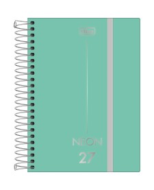 imagem principal do produto Agenda Costurada Diária 11,7x 16,4 cm Neon 2027