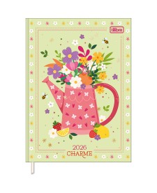 imagem principal do produto Agenda Costurada Diária 12,3 x 16,6 cm Charme 2026