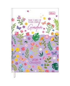 imagem principal do produto Agenda Costurada Diária 12,3 x 16,6 cm Charme 2026