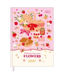imagem principal do produto Agenda Costurada Diária 12,3 x 16,6 cm Charme 2027