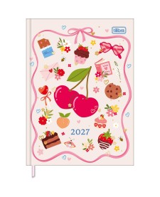 imagem principal do produto Agenda Costurada Diária 12,3 x 16,6 cm Charme 2027