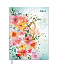 imagem principal do produto Agenda Costurada Diária 12,3 x 16,6 cm Feminine 2027