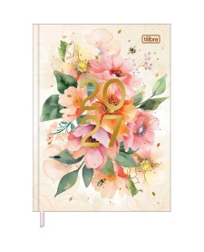 imagem principal do produto Agenda Costurada Diária 12,3 x 16,6 cm Feminine 2027