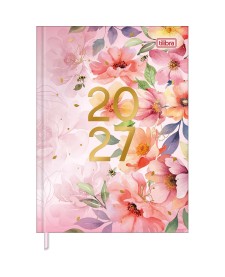 imagem principal do produto Agenda Costurada Diária 12,3 x 16,6 cm Feminine 2027