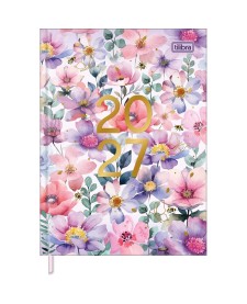 imagem principal do produto Agenda Costurada Diária 12,3 x 16,6 cm Feminine 2027