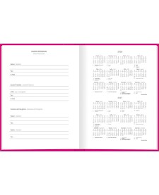 imagem de detalhe produto Agenda Costurada Diária 12,3 x 16,6 cm Pepper Rosa 2026