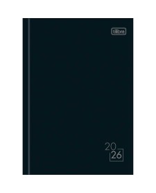 imagem principal do produto Agenda Costurada Diária 14,5 x 20,5 cm Spice Preta 2026