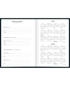 imagem de detalhe produto Agenda Costurada Diária 14,5 x 20,5 cm Spice Preta 2027