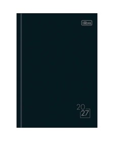 imagem principal do produto Agenda Costurada Diária 14,5 x 20,5 cm Spice Preta 2027
