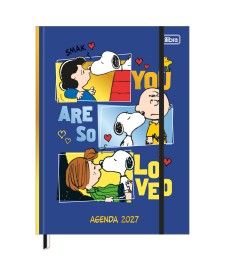 imagem principal do produto Agenda Costurada Diária 17,6 x 23,9 cm Snoopy 2027