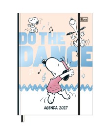 imagem principal do produto Agenda Costurada Diária 17,6 x 23,9 cm Snoopy 2027