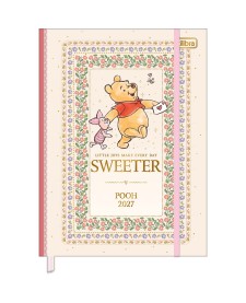 imagem principal do produto Agenda Costurada Diária 17,6 x 23,9cm Pooh 2027