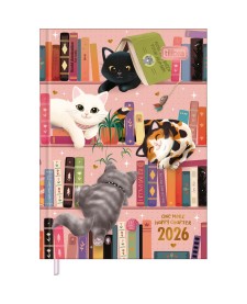 imagem principal do produto Agenda Costurada MIni 7,8 x 10,8 cm Purrfect Cats 2026