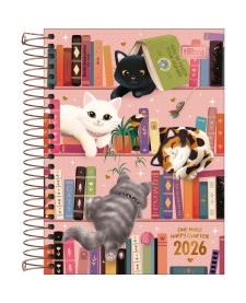 imagem principal do produto Agenda Espiral 11 x 15,4 mm Purrfect Cats 2026