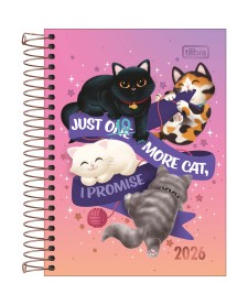 imagem principal do produto Agenda Espiral 11 x 15,4 mm Purrfect Cats 2026