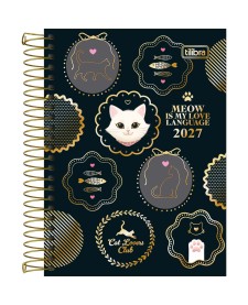 imagem principal do produto Agenda Espiral 11 x 15,4 mm Purrfect Cats 2027