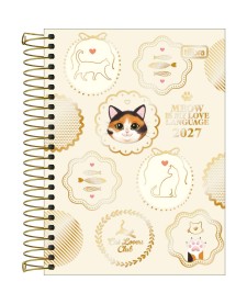 imagem principal do produto Agenda Espiral 11 x 15,4 mm Purrfect Cats 2027