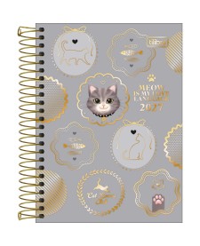 imagem principal do produto Agenda Espiral 11 x 15,4 mm Purrfect Cats 2027