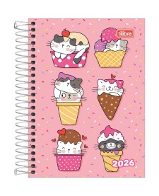 imagem principal do produto Agenda Espiral Diária 11 x 15,4 cm Spice Feminina 2026