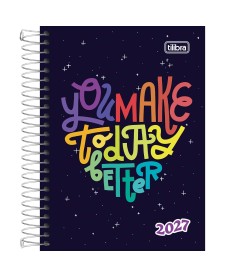 imagem principal do produto Agenda Espiral Diária 11 x 15,4 cm Spice Feminina 2027