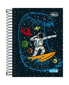 imagem principal do produto Agenda Espiral Diária 11 x 15,4 cm Spice Masculina 2027