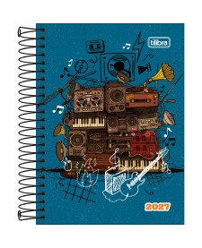 imagem principal do produto Agenda Espiral Diária 11 x 15,4 cm Spice Masculina 2027