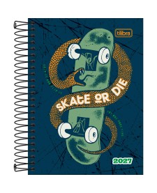 imagem principal do produto Agenda Espiral Diária 11 x 15,4 cm Spice Masculina 2027
