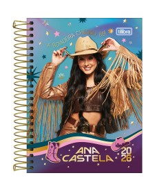 imagem principal do produto Agenda Espiral Diária 11,7 x 16,4 cm Ana Castela 2026