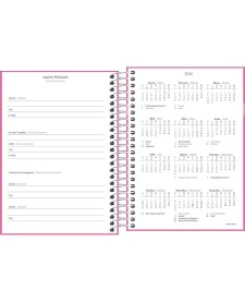 imagem de detalhe produto Agenda Espiral Diária 11,7 x 16,4 cm D+ Feminina 2026
