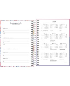 imagem de detalhe produto Agenda Espiral Diária 11,7 x 16,4 cm D+ Feminina 2027