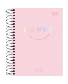 imagem principal do produto Agenda Espiral Diária 11,7 x 16,4 cm Happy 2026