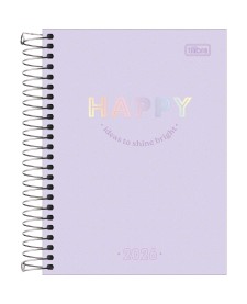 imagem principal do produto Agenda Espiral Diária 11,7 x 16,4 cm Happy 2026