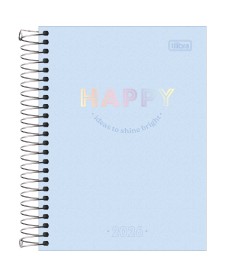 imagem principal do produto Agenda Espiral Diária 11,7 x 16,4 cm Happy 2026