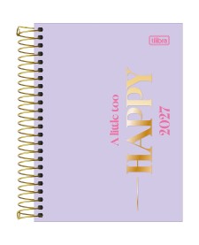 imagem principal do produto Agenda Espiral Diária 11,7 x 16,4 cm Happy 2027