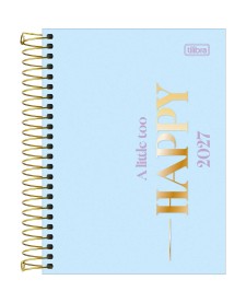 imagem principal do produto Agenda Espiral Diária 11,7 x 16,4 cm Happy 2027