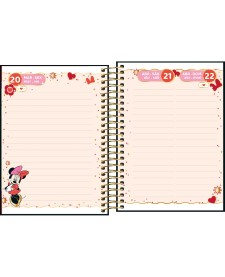 imagem de detalhe produto Agenda Espiral Diária 11,7 x 16,4 cm Minnie 2026