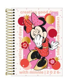 imagem principal do produto Agenda Espiral Diária 11,7 x 16,4 cm Minnie 2026