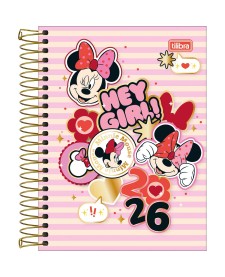 imagem principal do produto Agenda Espiral Diária 11,7 x 16,4 cm Minnie 2026