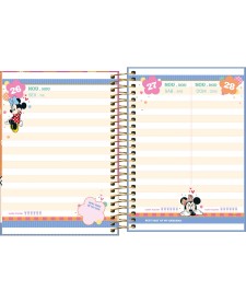 imagem de detalhe produto Agenda Espiral Diária 11,7 x 16,4 cm Minnie 2027