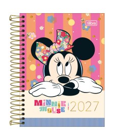 imagem principal do produto Agenda Espiral Diária 11,7 x 16,4 cm Minnie 2027