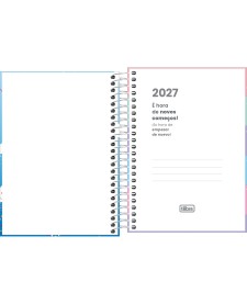 imagem de detalhe produto Agenda Espiral Diária 11,7 x 16,4 cm Pepper Feminina 2027