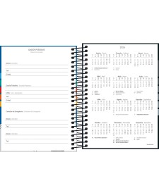 imagem de detalhe produto Agenda Espiral Diária 11,7 x 16,4 cm Pepper Masculina 2026
