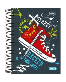 imagem principal do produto Agenda Espiral Diária 11,7 x 16,4 cm Pepper Masculina 2026