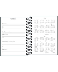 imagem de detalhe produto Agenda Espiral Diária 11,7 x 16,4 cm Pepper Preta 2026