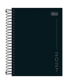 imagem principal do produto Agenda Espiral Diária 11,7 x 16,4 cm Pepper Preta 2027