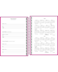 imagem de detalhe produto Agenda Espiral Diária 11,7 x 16,4 cm Pepper Rosa 2026