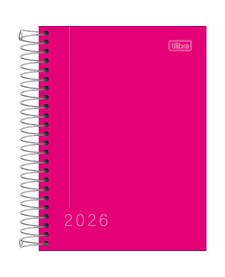 imagem principal do produto Agenda Espiral Diária 11,7 x 16,4 cm Pepper Rosa 2026